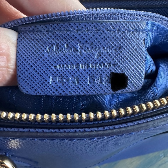 Salvatore Ferragamo Medium Blue Batik Leather Tote - Picture 16 of 16